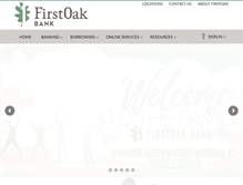 Tablet Screenshot of firstoakbank.com